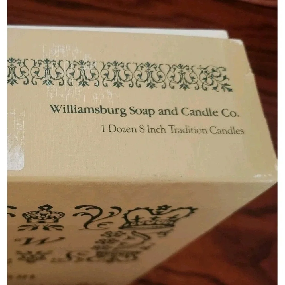 Vtg Williamsburg Soap And Candle Co. Tradition Candles 12 Total 8 Purple 4 Green